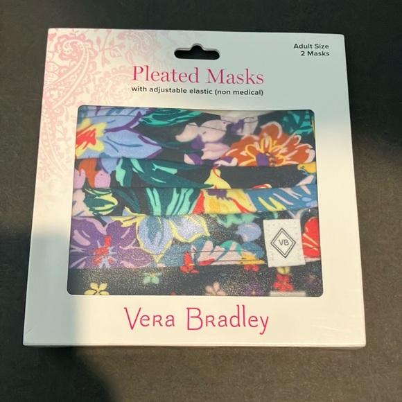 2 Pleated Vera Bradley Mask - Picture 1 of 1